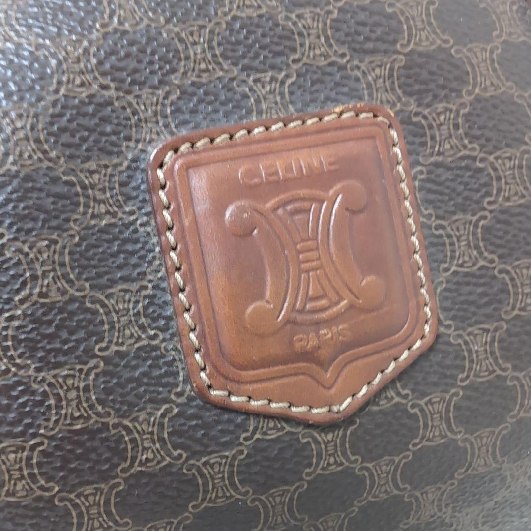 【CELINE】45cm ボストンバッグ　旅行鞄　マカダム柄　PVC