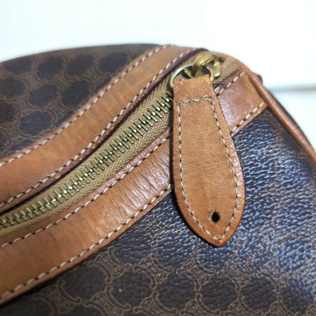 【CELINE】45cm ボストンバッグ　旅行鞄　マカダム柄　PVC