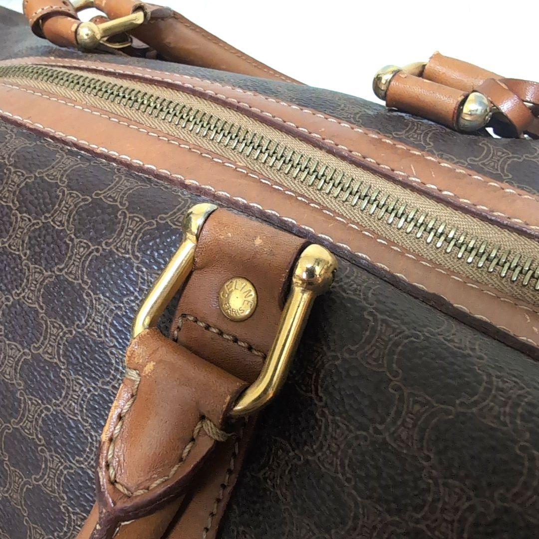 【CELINE】45cm ボストンバッグ　旅行鞄　マカダム柄　PVC