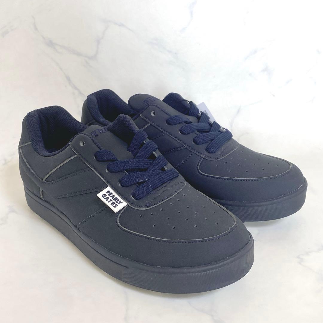 新品・PEARLY GATES ゴルフシューズ　22.5㎝　ネイビー　女性用