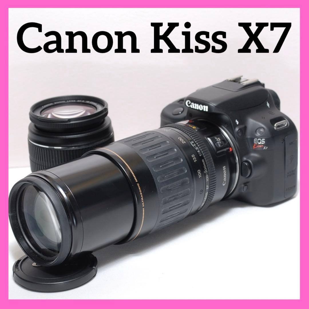 ✨超望遠レンズデビューに✨CANON KISS X7✨ダブルレンズ✨軽量モデル✨