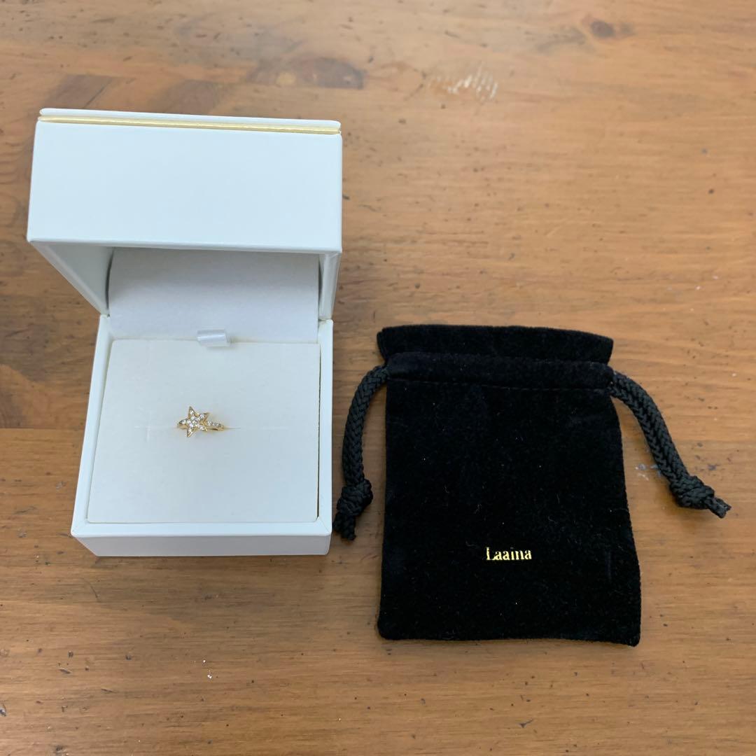 ラアイナ スターピアス 18kゴールド ダイヤモンド 片耳 ドゥーズィエムクラス