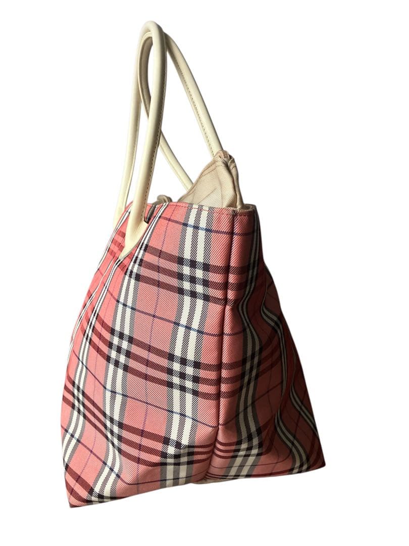 BURBRRY BLUE LAVEL ノバチェック　舟形トートバック