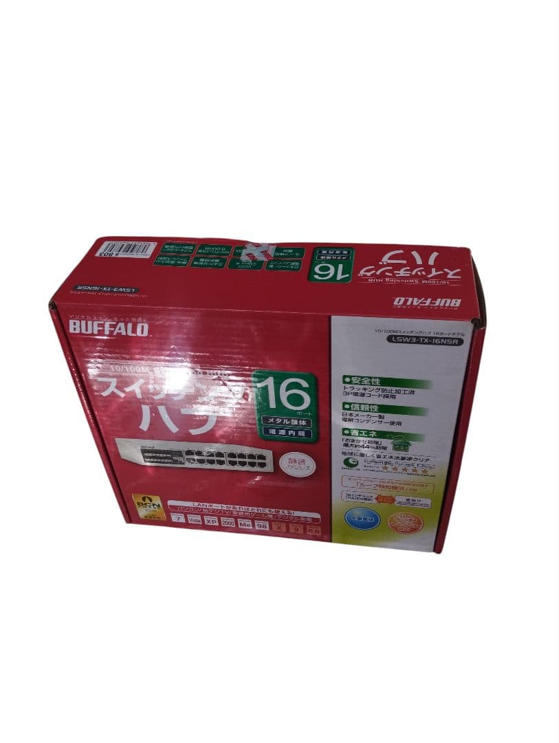 BUFFALO 16ポート金属筐体スイッチングハブ　LSW3-TX-16NSR