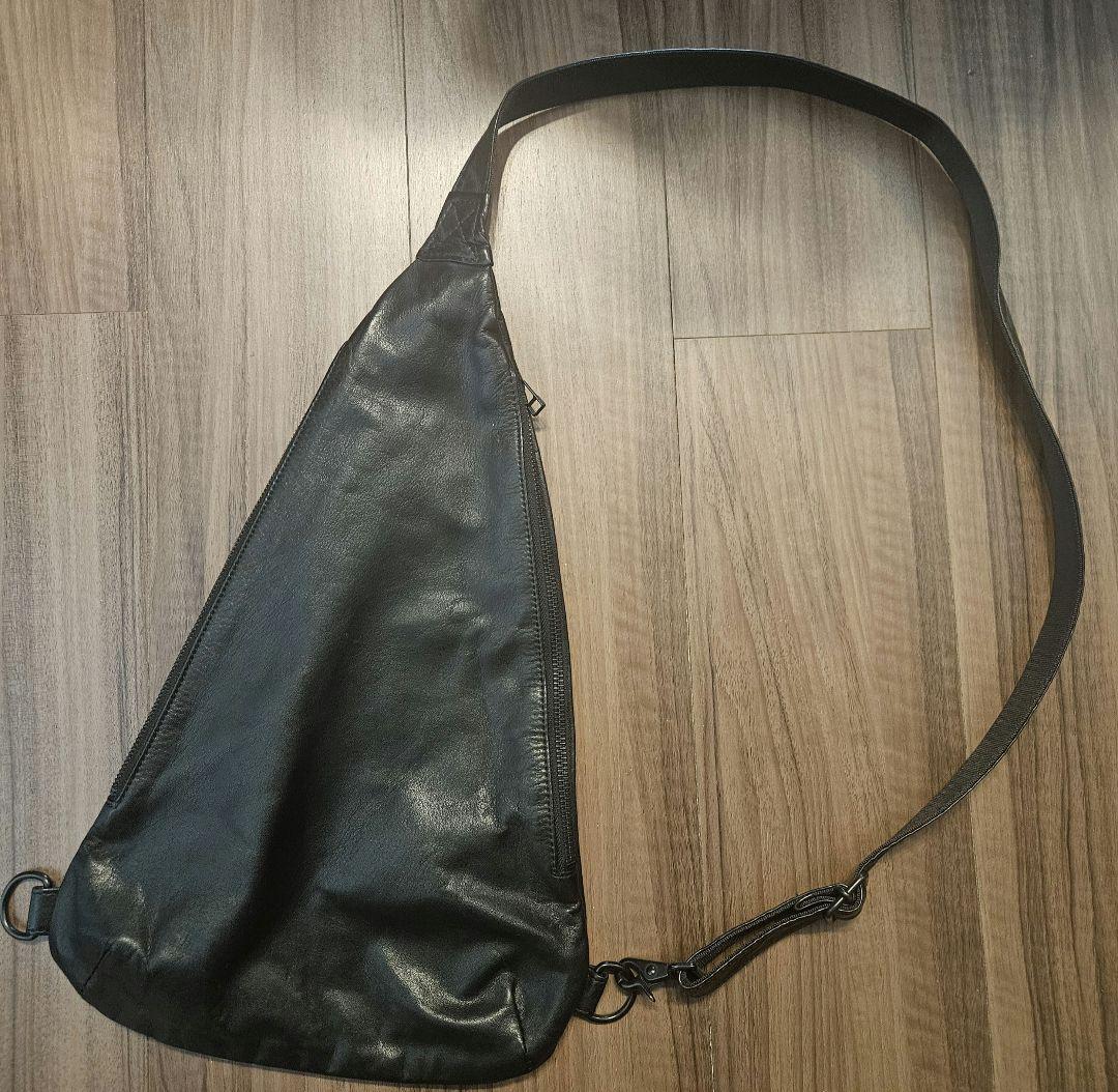 Yohji Yamamoto POUR HOMME 牛革 ショルダーバック