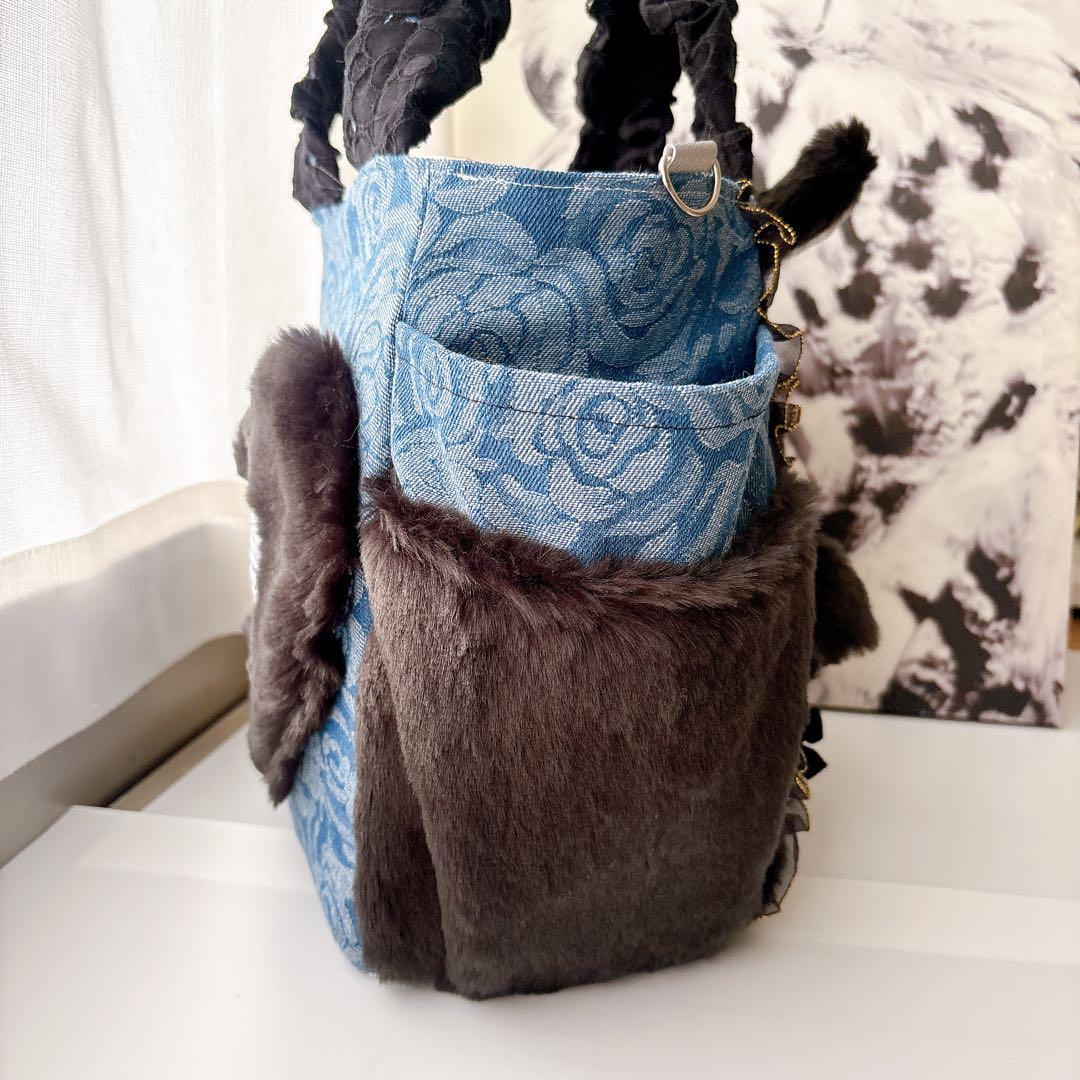 ゆ*ら様 コヤンイサムチョン　薔薇柄クラウディちゃん　ブラックファー