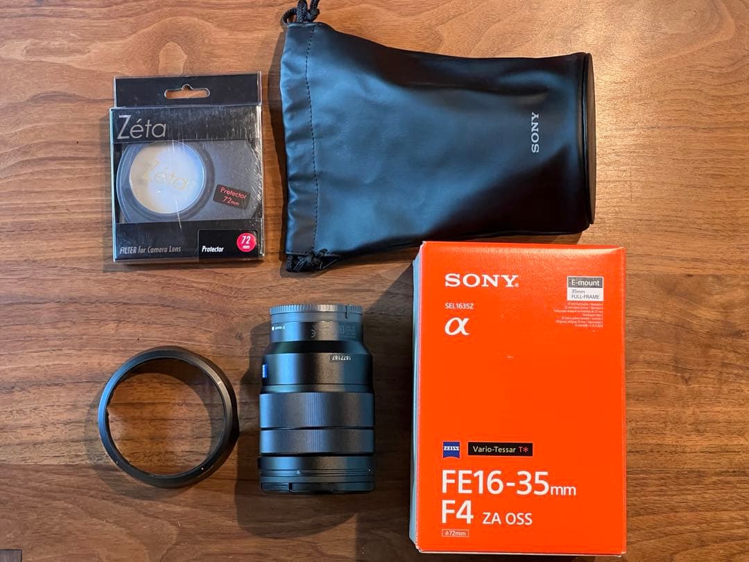 ソニーSONY FE16-35mm F4+レンズプロテクター付き