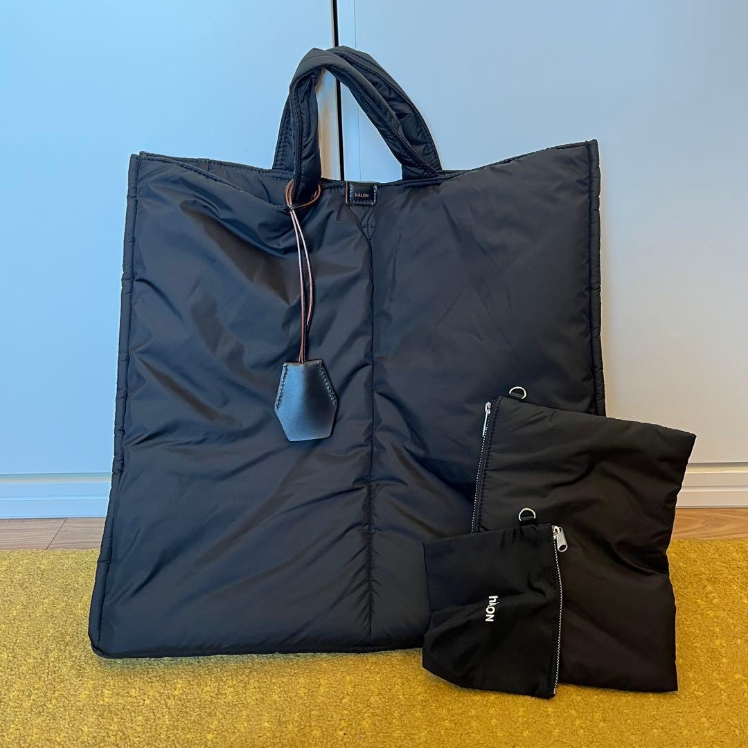 【美品】hALON パディング ビッグトートバッグ（アローズ、ナイロンバック）