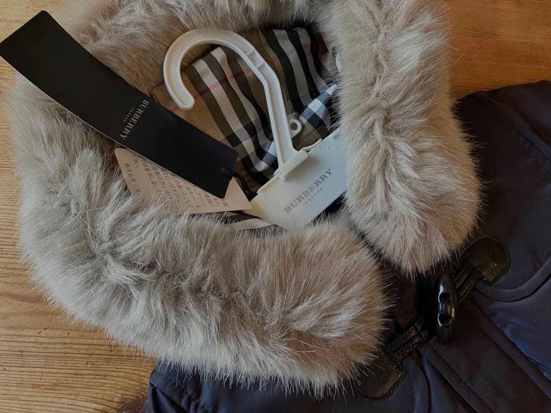 n 紺×ノバチェック防寒用中綿入カバーオール　80