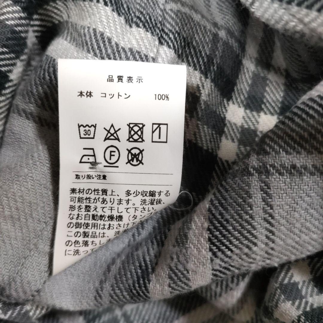 DESCENDANT チェック柄 長袖シャツ グレー系