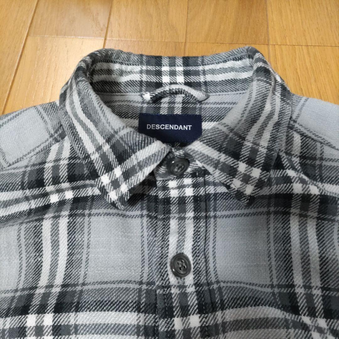 DESCENDANT チェック柄 長袖シャツ グレー系