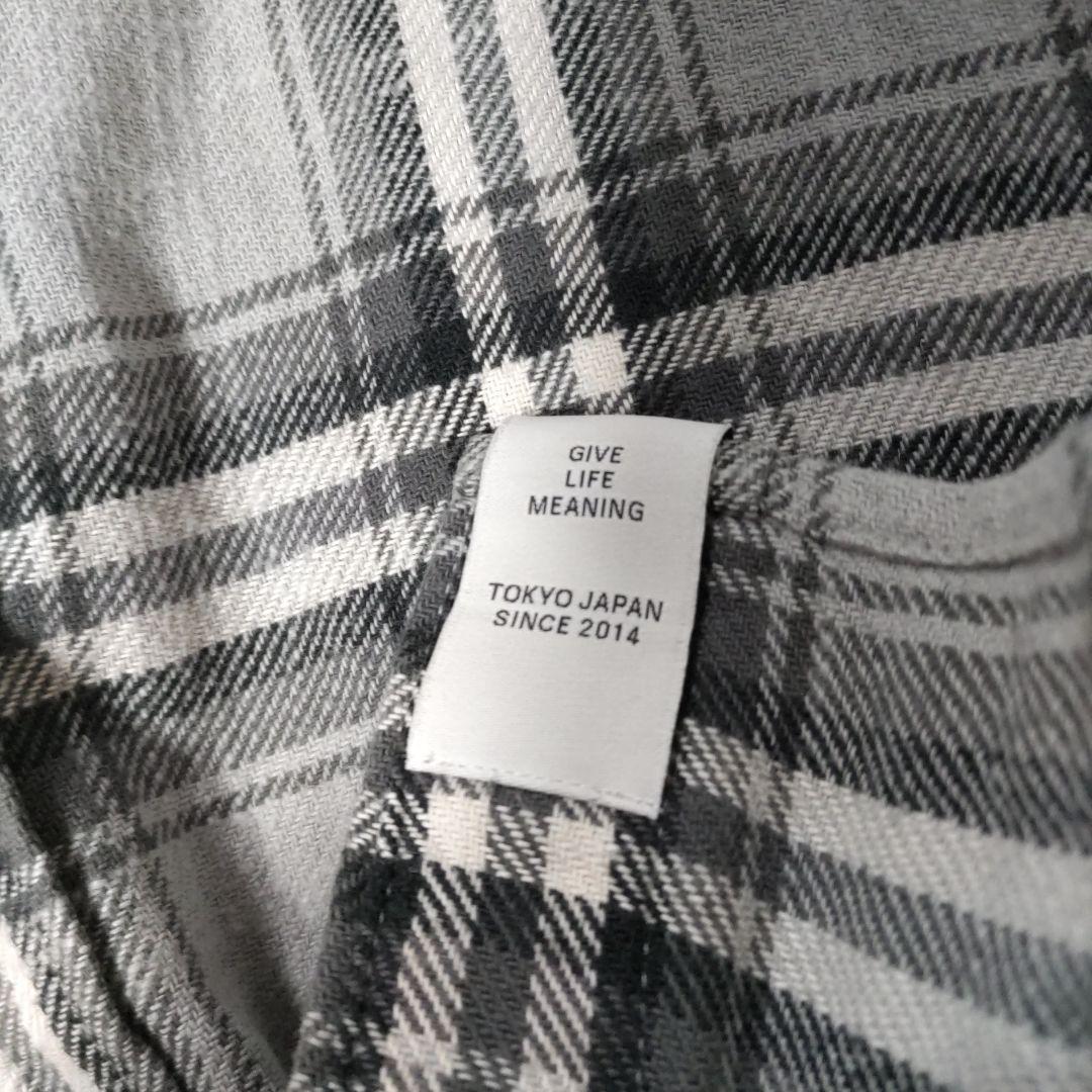 DESCENDANT チェック柄 長袖シャツ グレー系