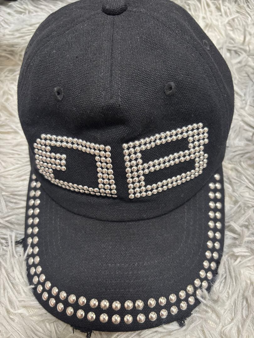 BEEDEN ブラックキャップ BD STUDS DAMAGE CAP
