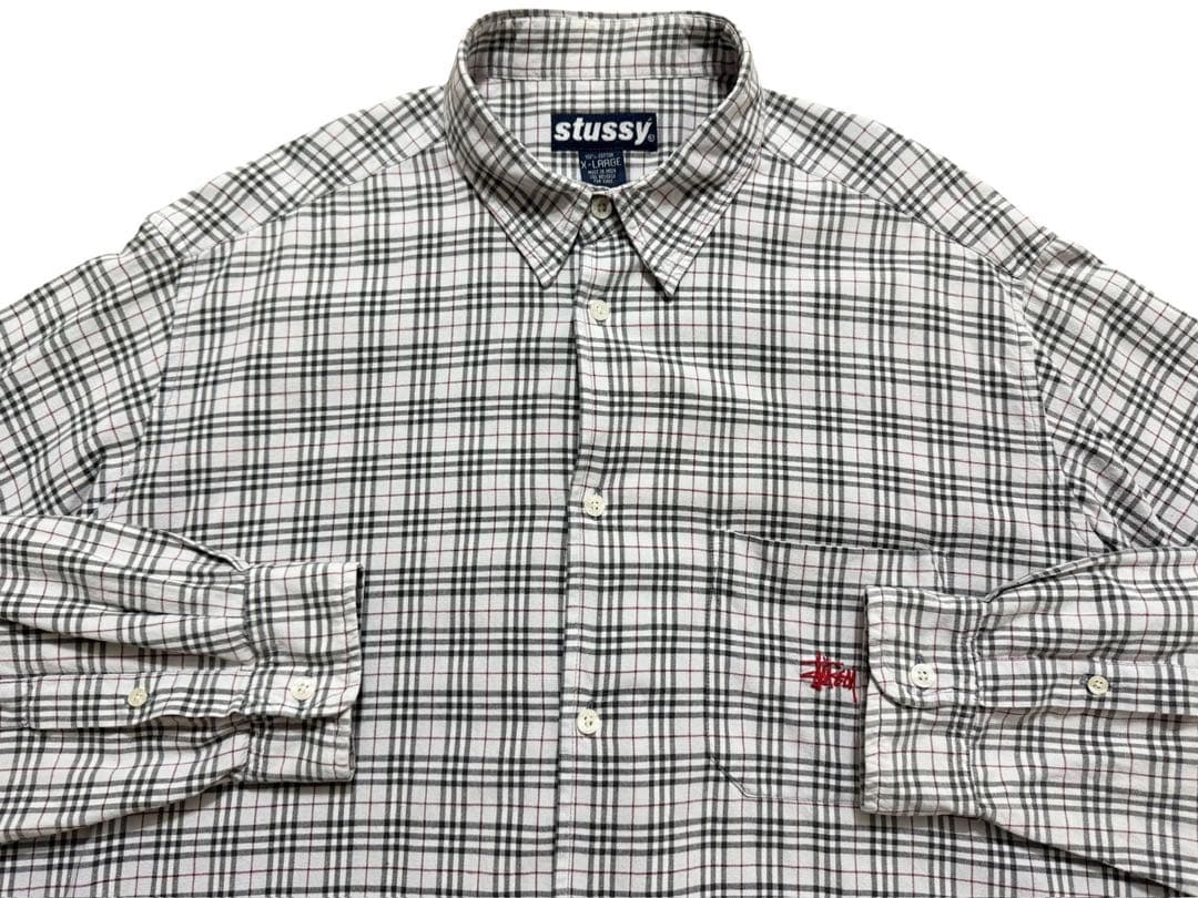 ケ*ー様 希少 レア ステューシー 90s ヴィンテージ チェック柄 長袖シャツ