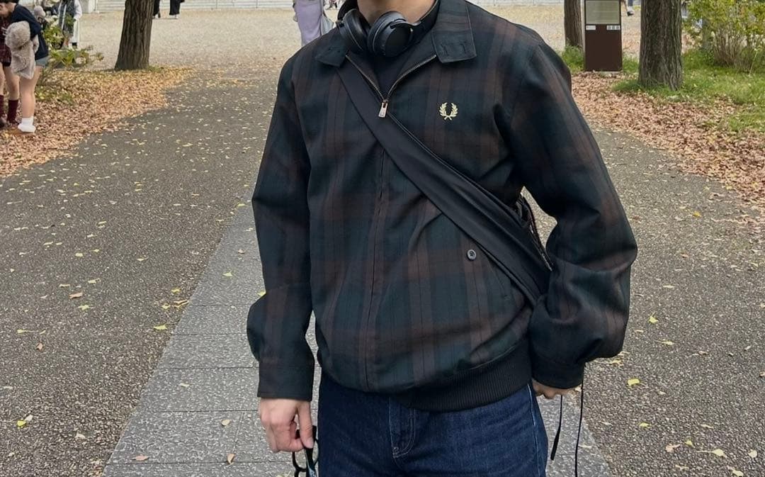 フレッドペリー Fredperry チェック　ハリントンジャケット