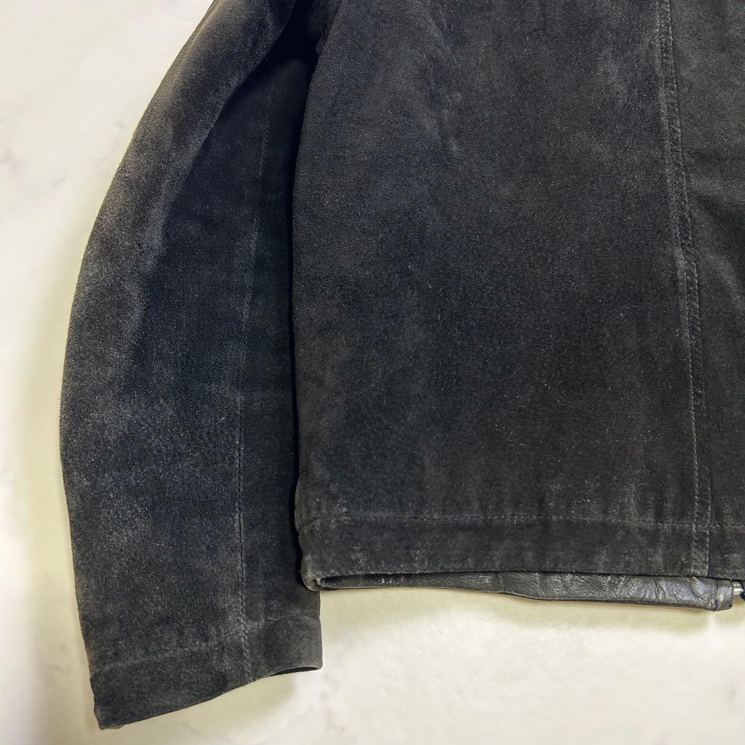 ポールスミス レザージャケット スエード ミニマル 本革 中綿 黒 M