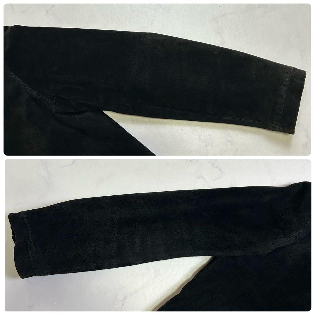 ポールスミス レザージャケット スエード ミニマル 本革 中綿 黒 M