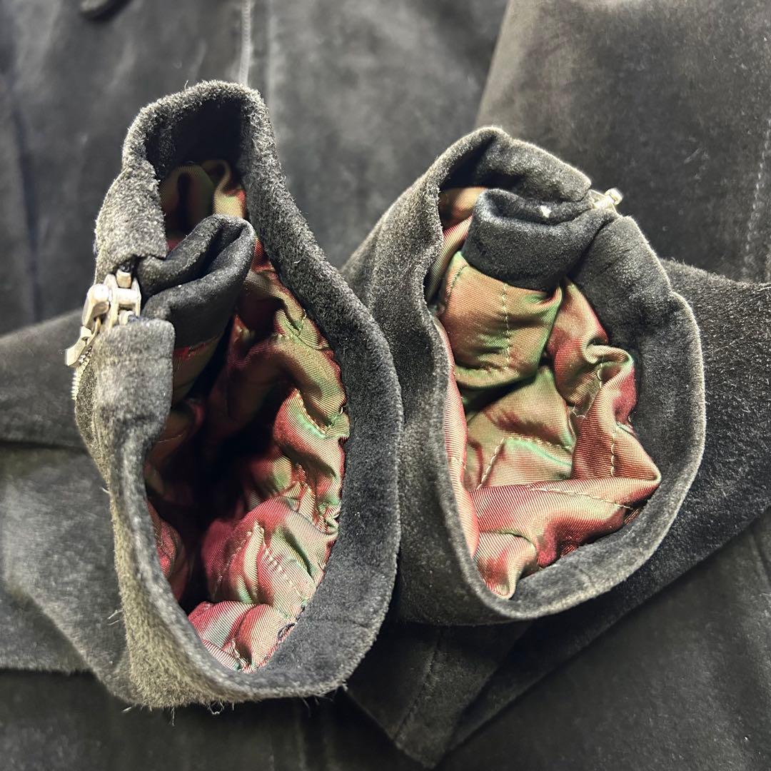 ポールスミス レザージャケット スエード ミニマル 本革 中綿 黒 M