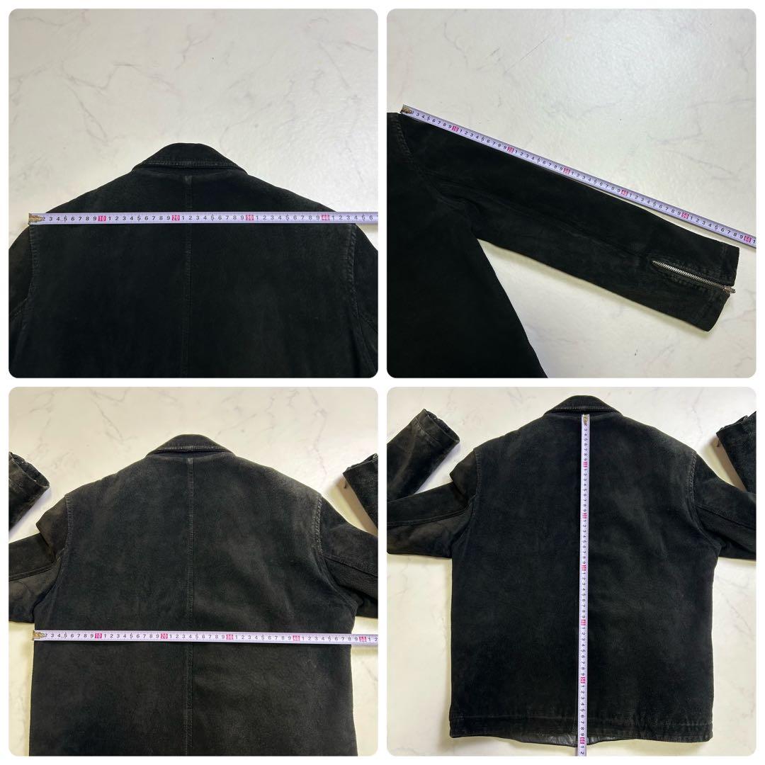 ポールスミス レザージャケット スエード ミニマル 本革 中綿 黒 M