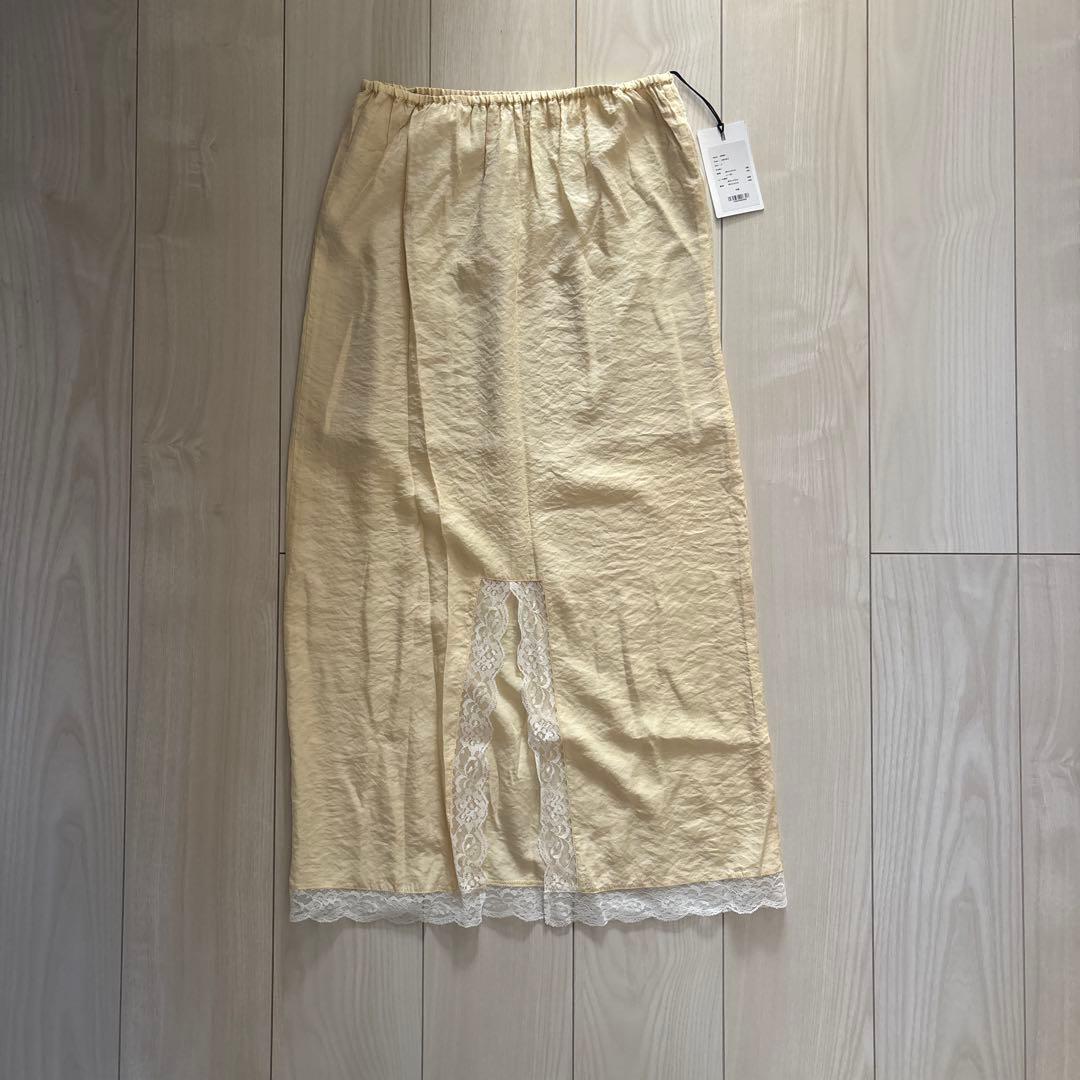エンノイム　en neume レース　ヴィンテージ　サテンスカート
