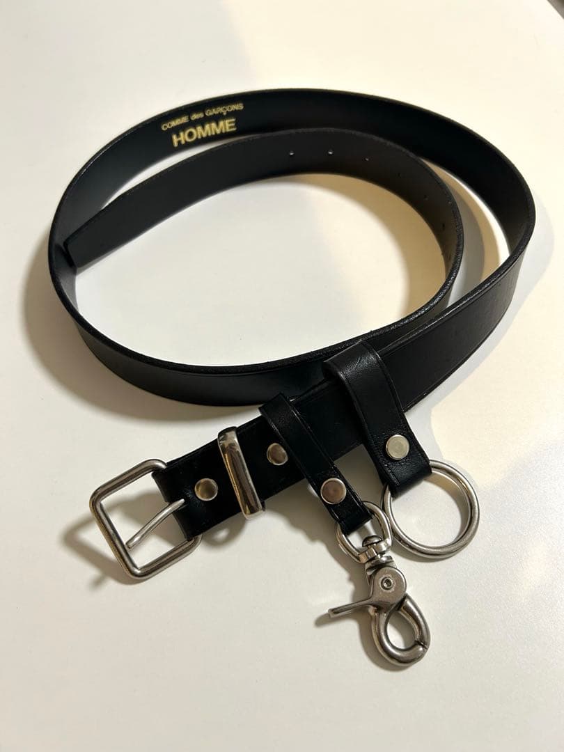comme des garcons homme LEATHER BELT 黒