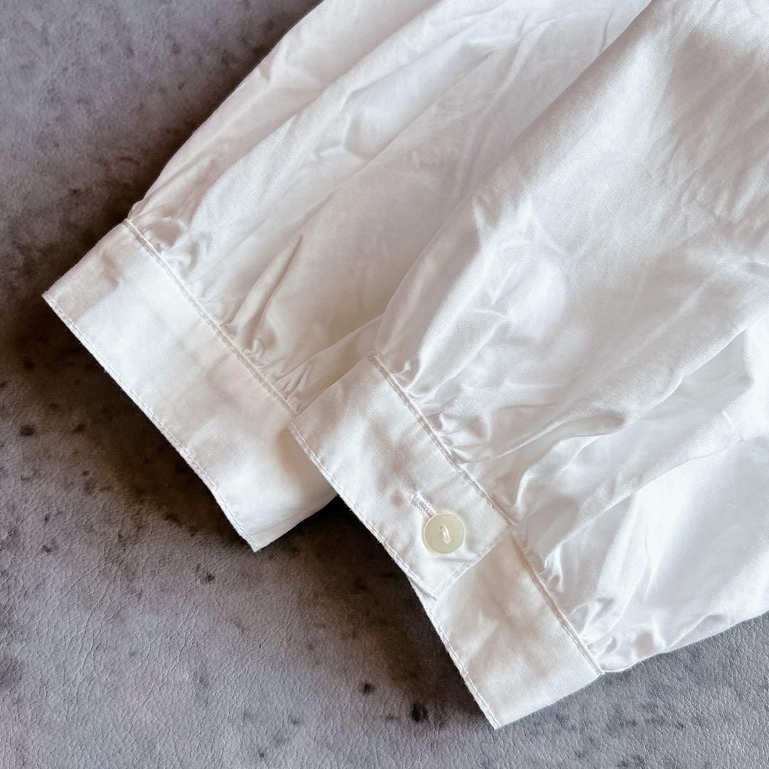 【美品】 un cinq ⿻ コットン 襟袖タック ブラウス セレモニー お仕事