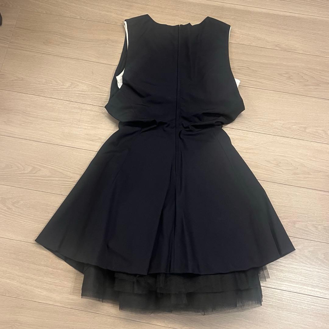 亀*井様 コムデギャルソン　ドレス　ノースリーブ　チュール　ブラック　M