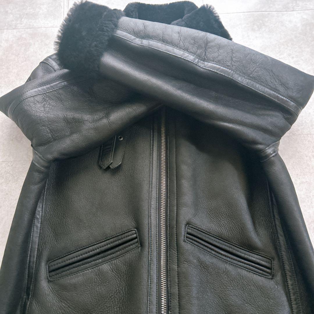 【美品✨】B-3 Flight Jacket シャーリング ムートン　黒 L