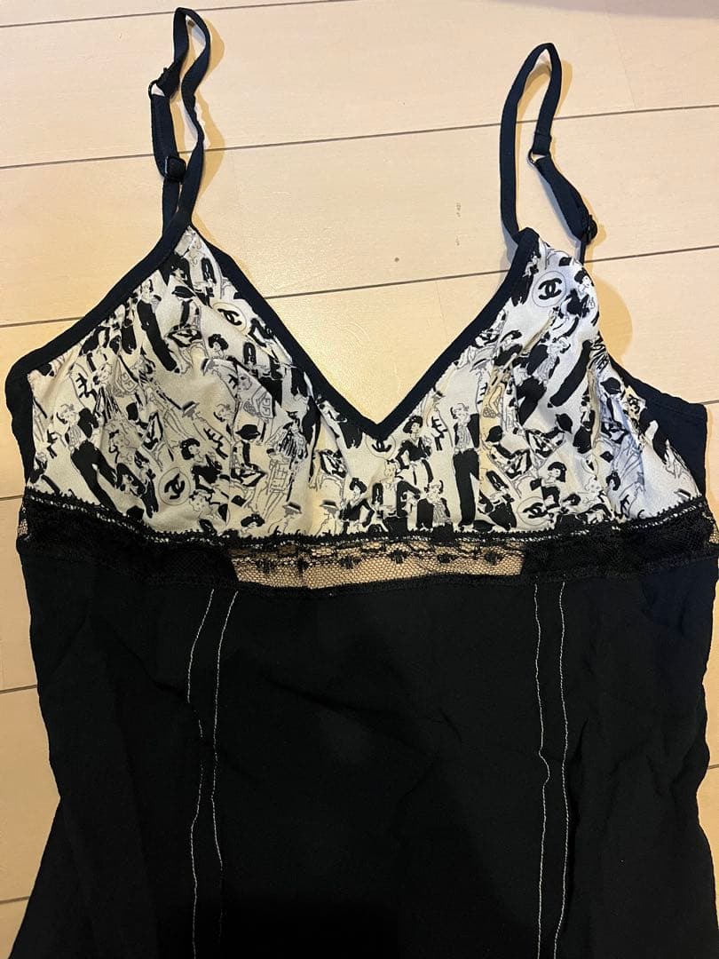 正規品　CHANEL タンクトップ　キャミソール　レオタード　美品　40