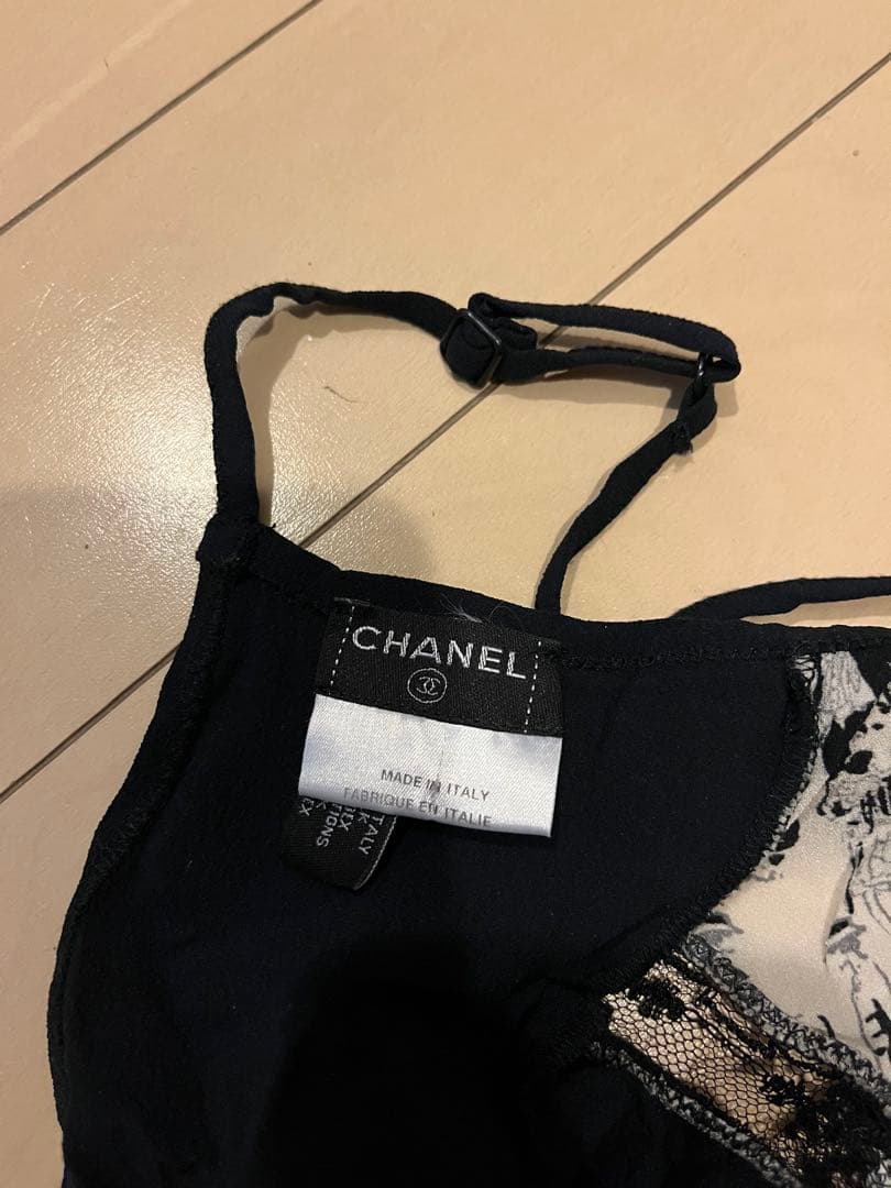 正規品　CHANEL タンクトップ　キャミソール　レオタード　美品　40