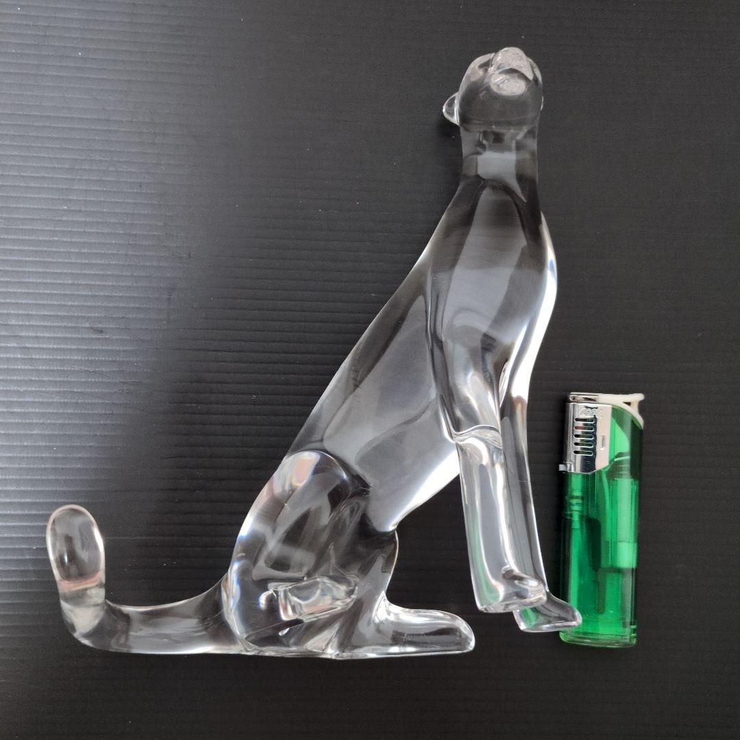 （希少）Baccarat バカラ（大型） チーター ヒョウ フィギュリン