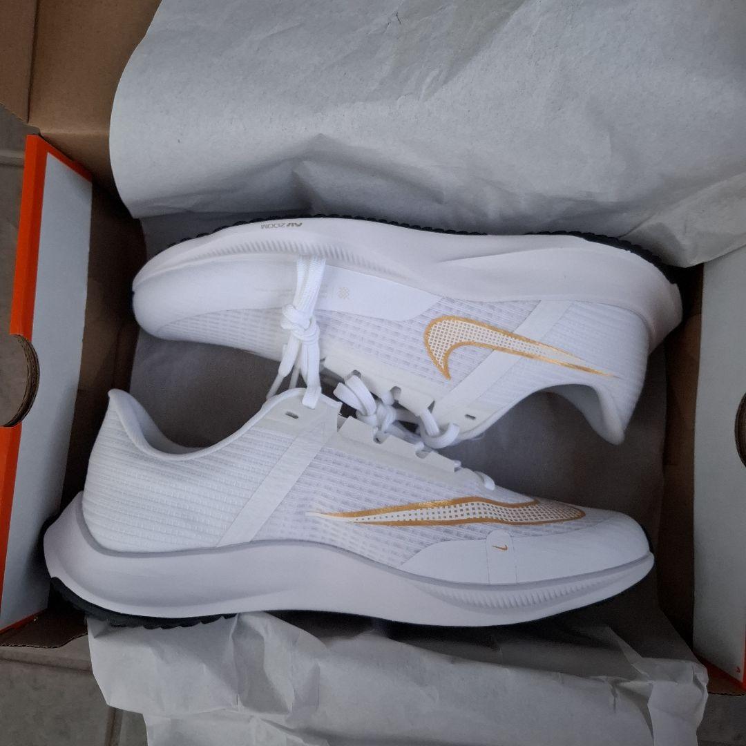 【新品】 ナイキ エア ズーム ライバルフライ 3 ホワイト ゴールド 27.0