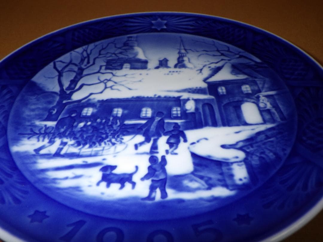 希少 新品 1995年 ロイヤルコペンハーゲン ポーセリン イヤープレート 箱付