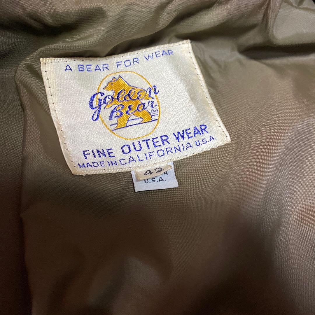 USA製　80s リアルレザー ヴィンテージ A-2 レザージャケット 茶 42