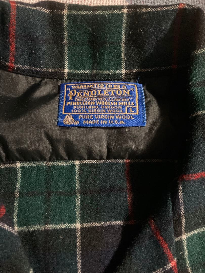 70s ペンドルトン オープンカラー　ボードシャツ タータンチェック