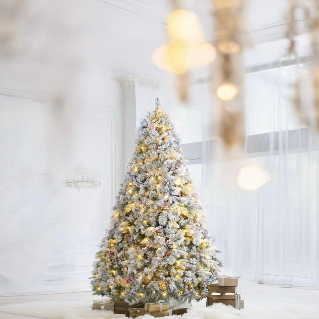 【新品未使用】180cm豪華クリスマスツリー(スノー)
