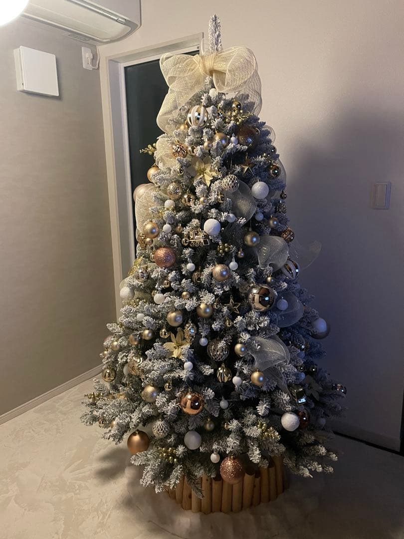 【新品未使用】180cm豪華クリスマスツリー(スノー)