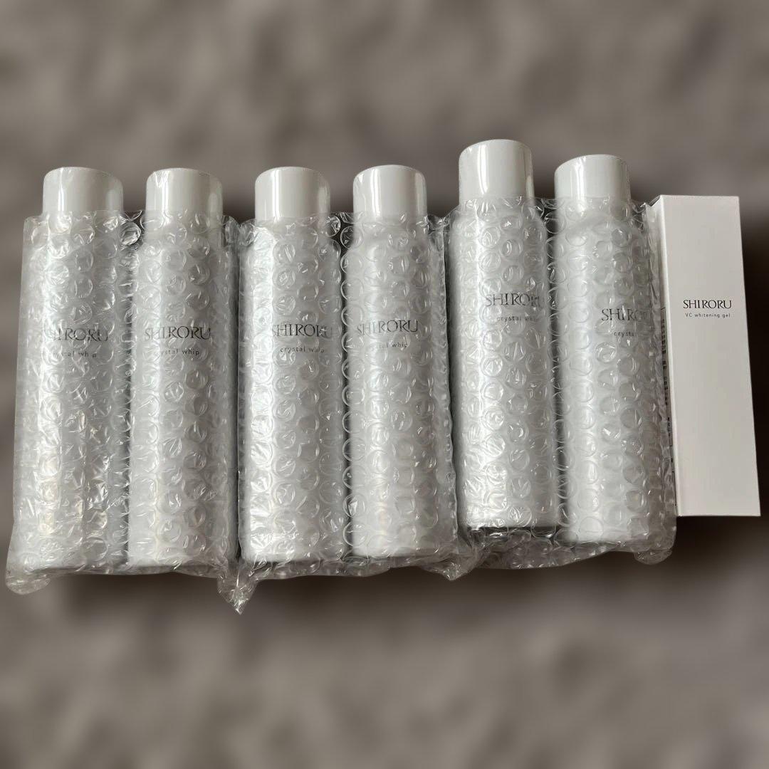 SHIRORUクリスタルホイップ120g×6本 ホワイトニングゲル50g×1本
