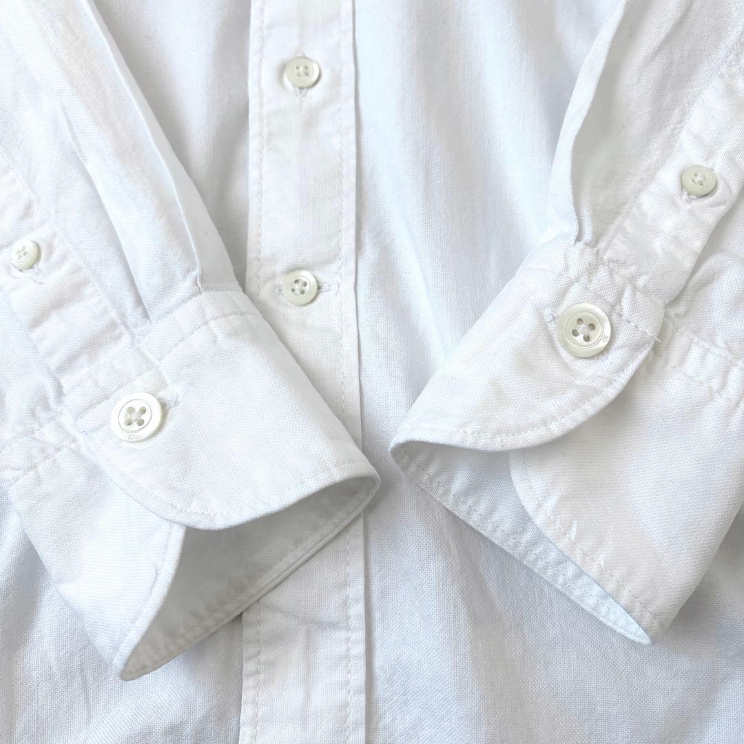 45R フォーティファイブアール 長袖 シャツ 刺繍入り 白 オックス サイズ2