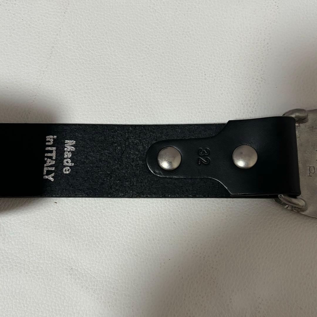 ルシアンペラフィネ ベルト ヘンプ リーフバックル付きベルト 黒