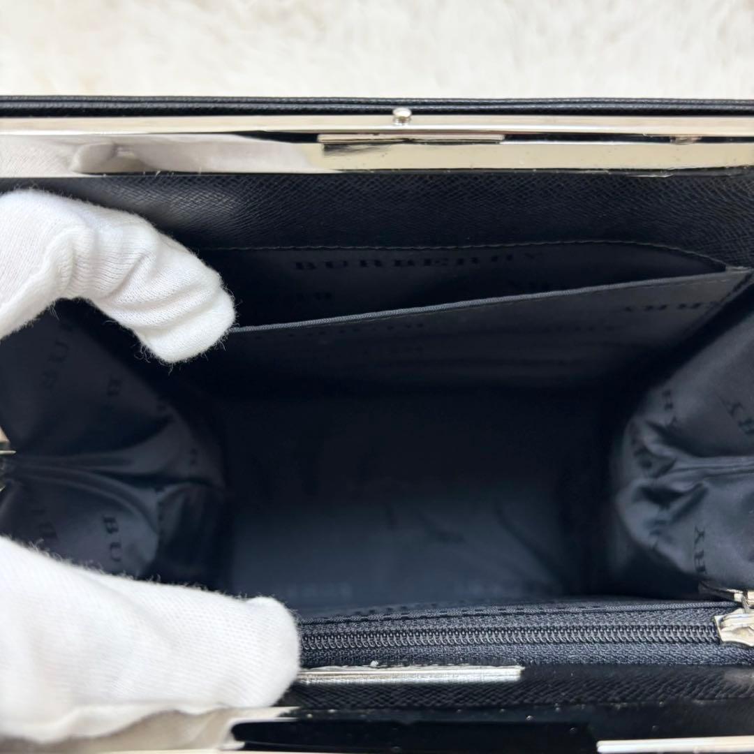 バーバリーロンドン サフィアーノレザー ノバチェック 冠婚葬祭 黒