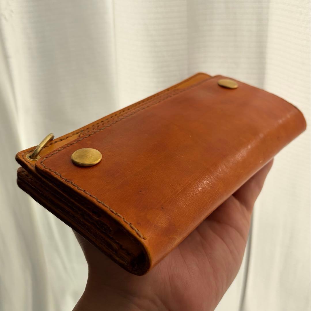 サドルレザー　トラッカーウォレット　ブラウン