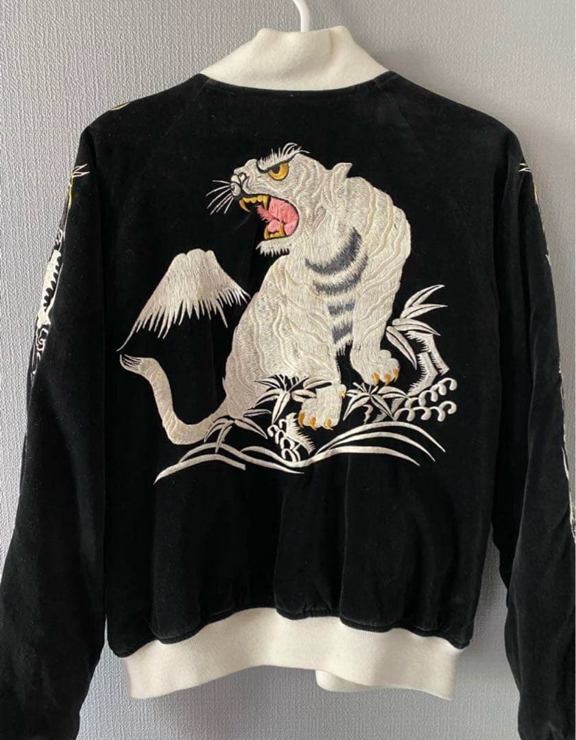 vintage リバーシブルスカジャン ブラック別珍