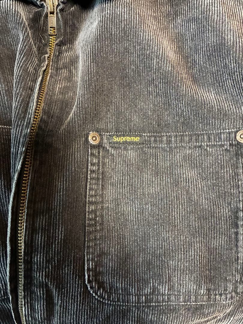 トップス Supreme washed corduroy zip up shirt M