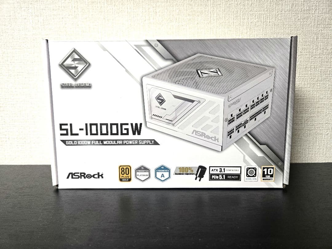 ASRock Steel Legend SL-1000GW 1000W電源 白色