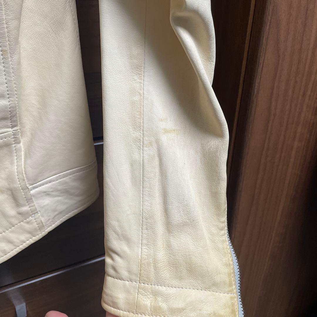 HYSTERIC GLAMOUR ホワイトクリーム　レザージャケット M レア