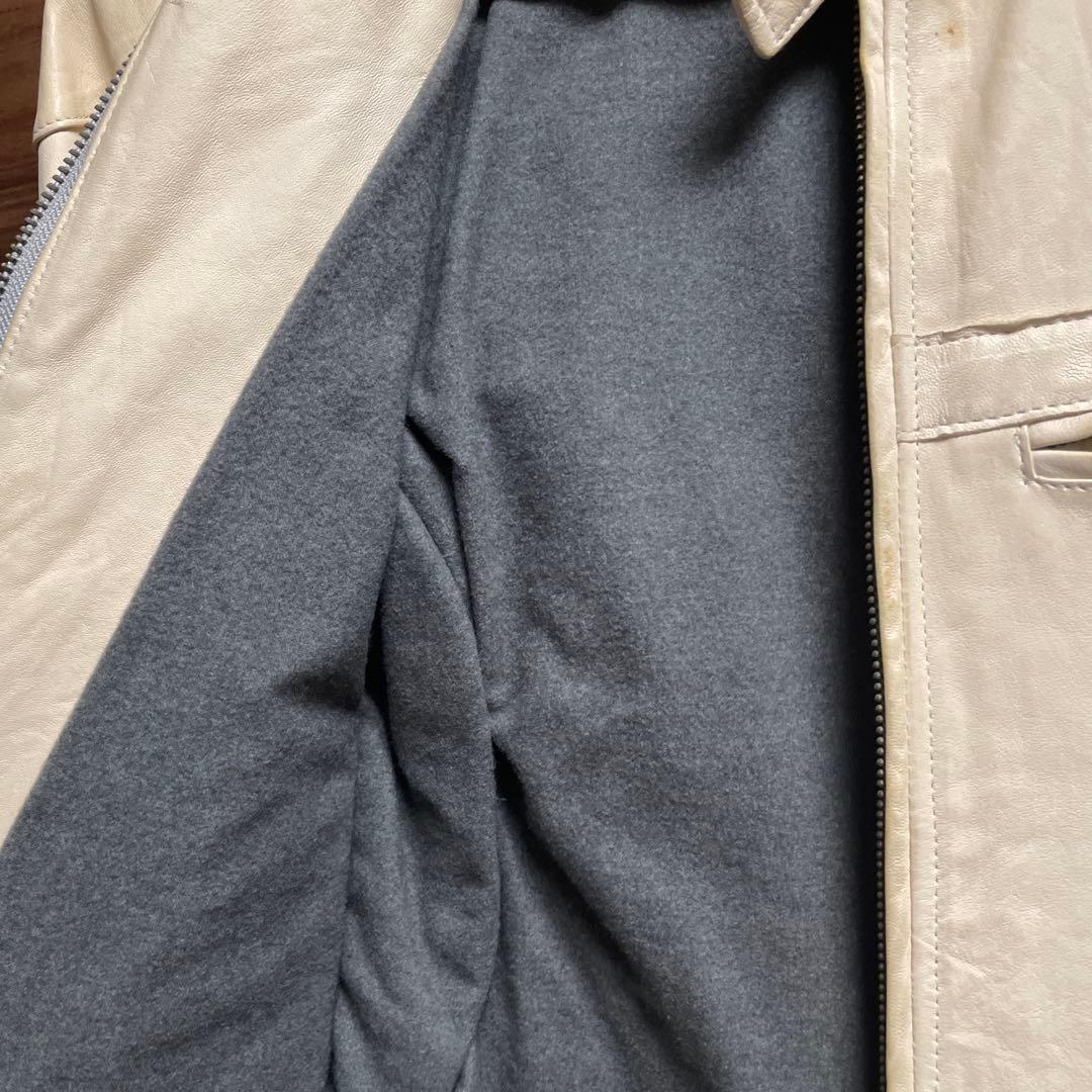 HYSTERIC GLAMOUR ホワイトクリーム　レザージャケット M レア