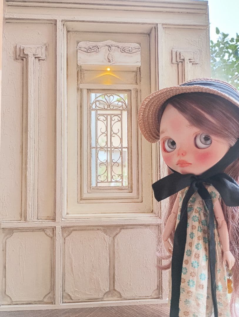 NO.99　木製 ドールハウス　背景ボード