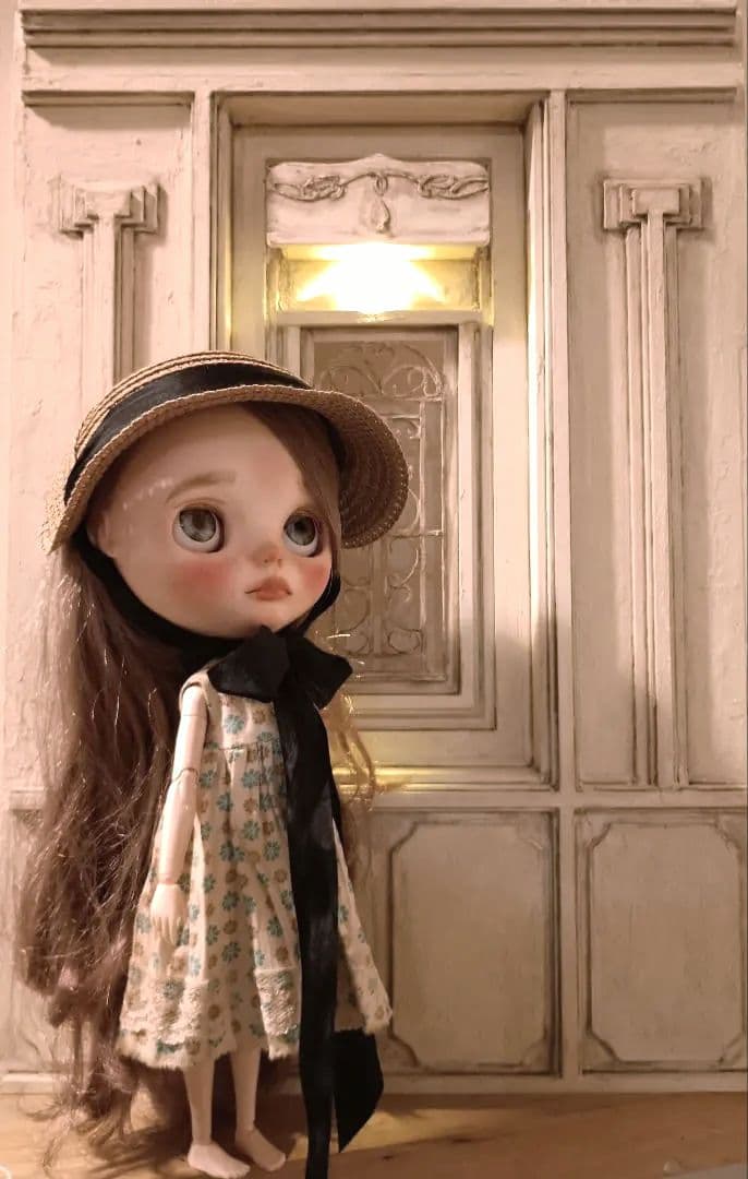 NO.99　木製 ドールハウス　背景ボード