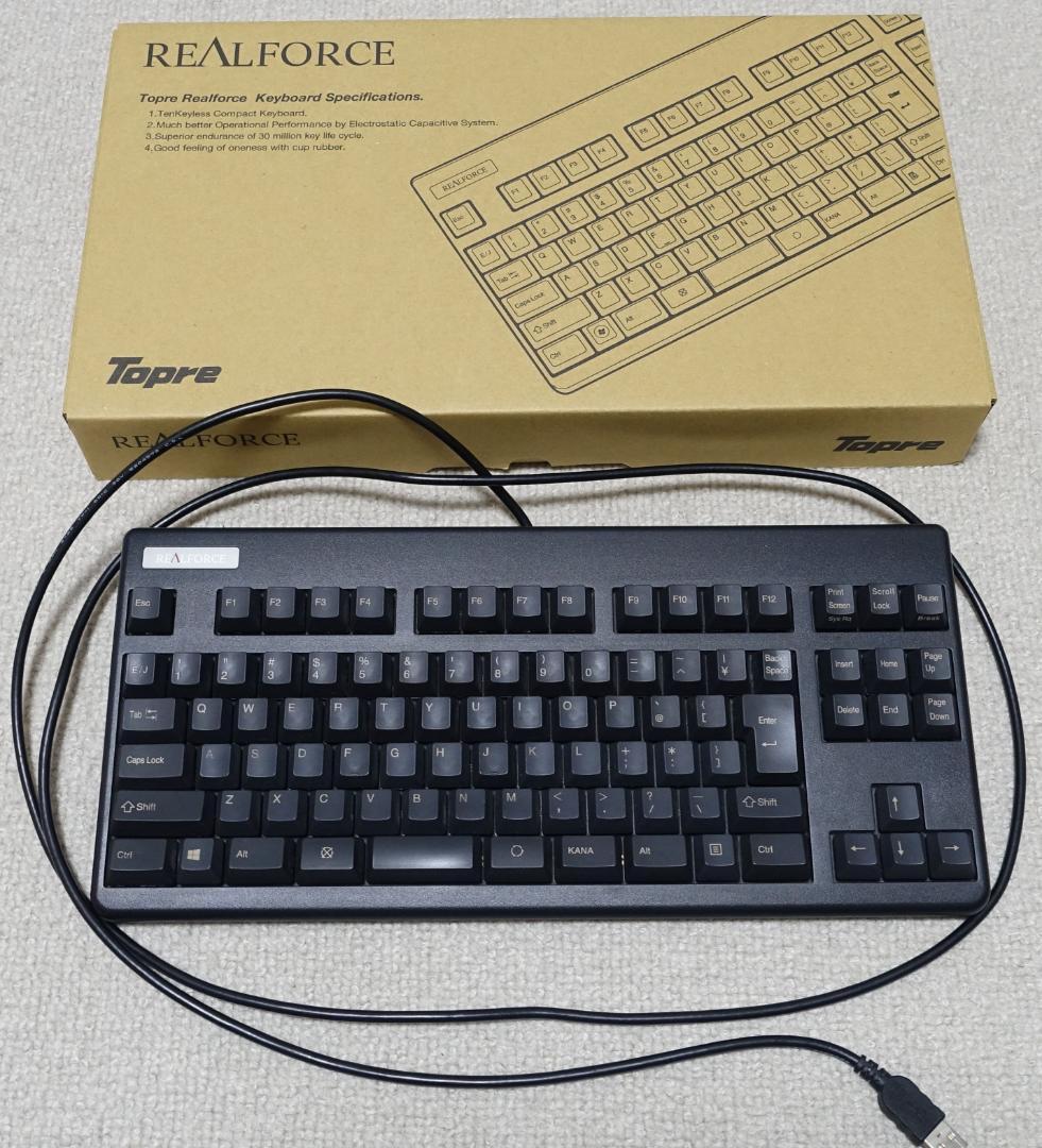Topre REALFORCE 91UBK-S 日本語キーボード 変荷重 静音